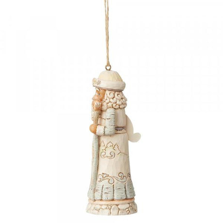Heartwood Creek Hanging Ornament - White Woodland Nutcracker Santa