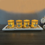Woodside Home Living Tea Light/Votive Candle Holder White Tray - Various Designs