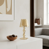 Glass Lampshade Tealight Holder - Pink Gold Grey