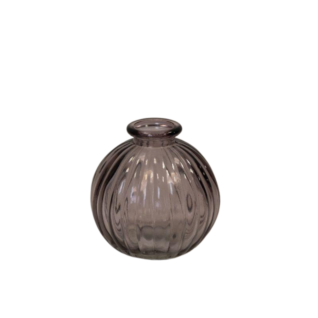 Satchville Glass Round Bottle Amethsyt