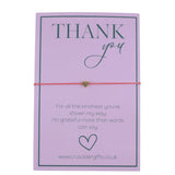 Woodside Home Living Keepsake Letterbox Bracelet - Thank you purple