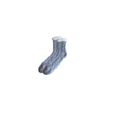 Fluffy Cosy Socks Cable Knit Design One Size - Various Colours