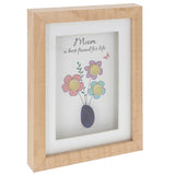 Pebble Glass Square Plaque - Mum