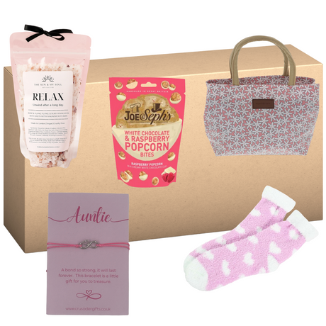 Auntie Pink Infinity Heart - Bath Salts & Keepsake Treat Box