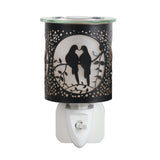 Love Birds silhouette design black plug in electric wax melt burner