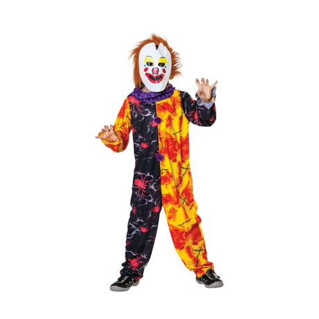 Childs Horror Clown Boy Fancy Dress Costume