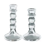 Glass Dinner Candle Holder Smooth Design - Various Sizes