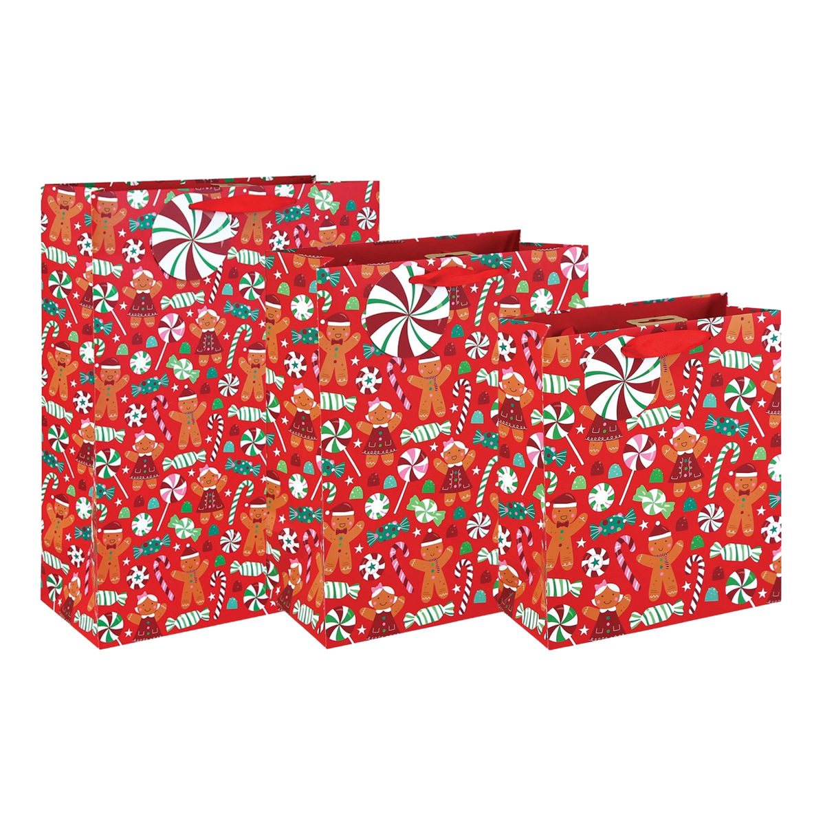 Gingerbread & Sweets Christmas Gift Bag - Various Sizes