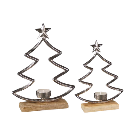 Satchville Metal Tree Tealight Holder