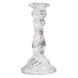 Woodside Home Living Clear Swirl Glass Candle Holders - Various Sets