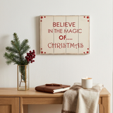 Christmas Decoration - Wooden Wall Art Believe in the Magic of Christmas