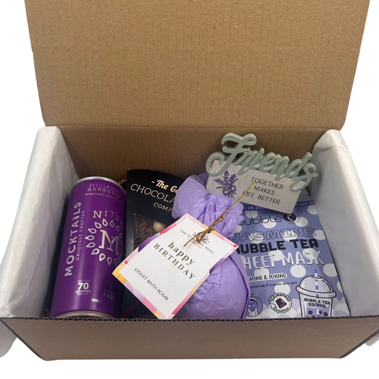 Friend - Women's Girl's Purple Birthday Gift Treat Box