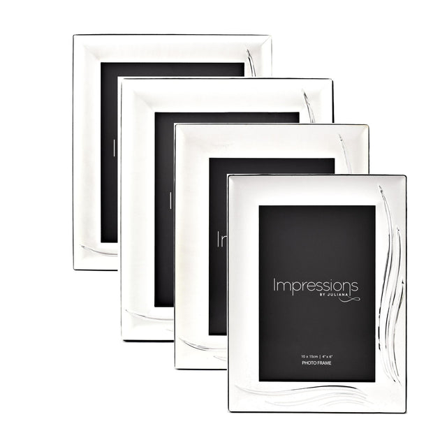 Impressions Satin Finish Grass Blade Silver Plated Photo Frame - Various Sizes