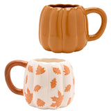  Country Living Set of 2 Pumpkin Mugs