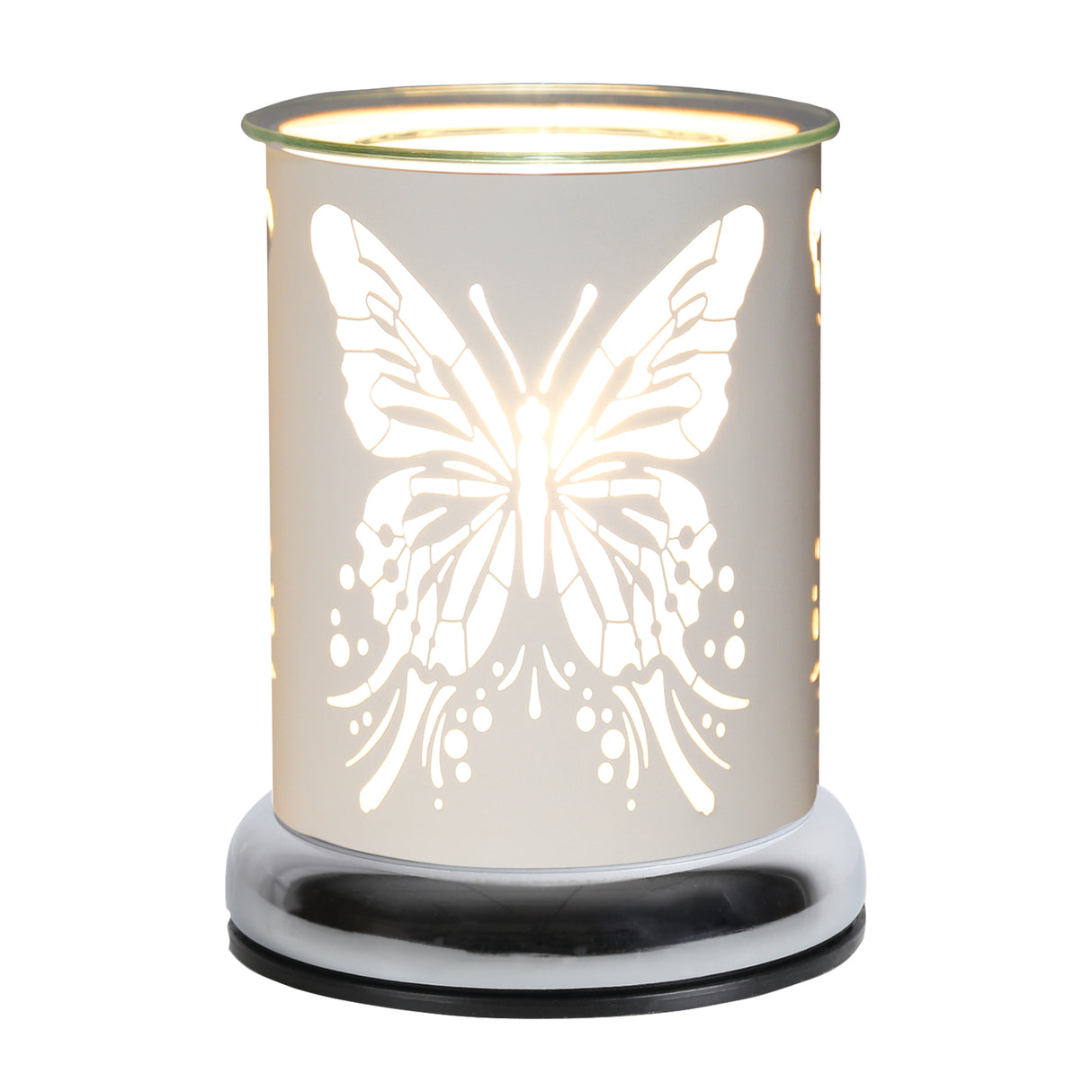 Aroma Electric Wax Melt Burner Touch - White & Gold Butterfly