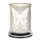 Aroma Electric Wax Melt Burner Touch - White & Gold Butterfly