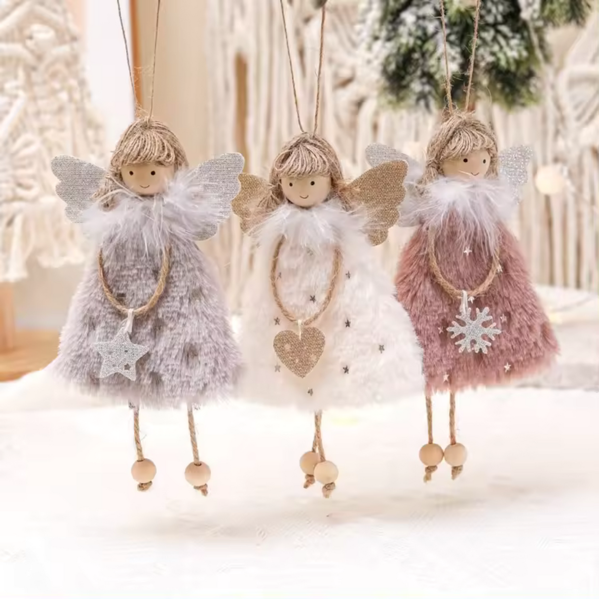 Woodside Home Living Christmas Tree Hanging Decoration Angel - Various Colours