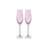 Dartington Celebrate Champagne Flute Pair - Ruby