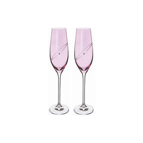 Dartington Celebrate Champagne Flute Pair - Ruby