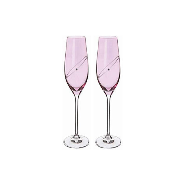 Dartington Celebrate Champagne Flute Pair - Ruby