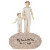 Dad Rocks Figurine - Dad & Son