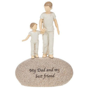 Dad Rocks Figurine - Dad & Son