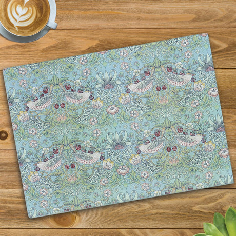William Morris Glass Chopping/Cutting Board - Strawberry Thief