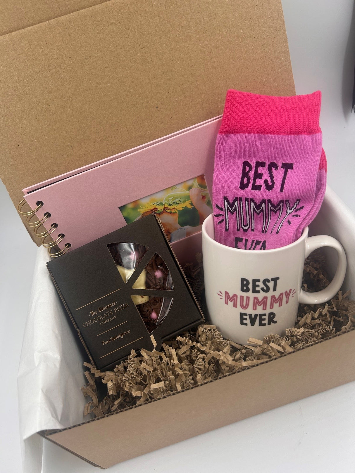 Best Mummy Ever - Mug Socks & Chocolate Pizza Photo Album Treat Gift Box