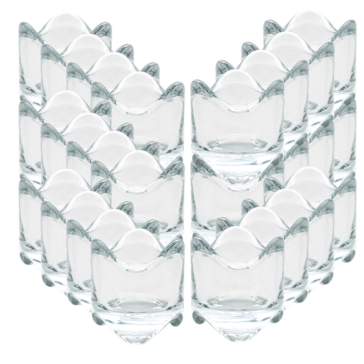 Woodside Home Living Clear Glass Tea Light Candle Holders - Various Sets