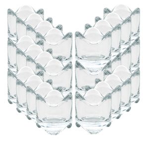 Woodside Home Living Clear Glass Tea Light Candle Holders - Various Sets