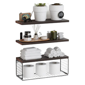Woodside Home Living Wall Mounted Floating Shelf Set