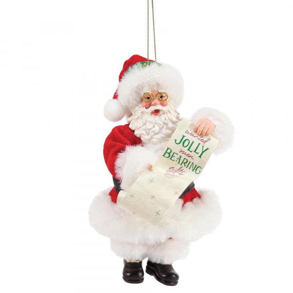 Possible Dreams Santa Hanging Ornament - Bearing Gifts