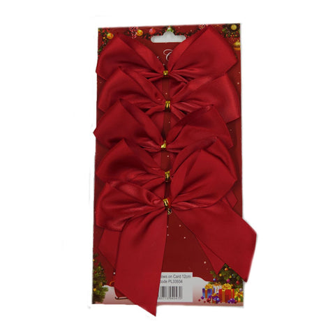 Red or White Satin Bows Twist Tie (12cm) red