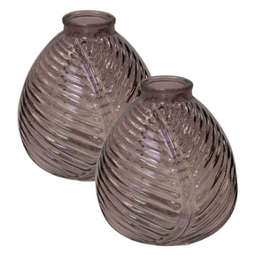 Satchville Glass Leaf Bottle Vases - Various Colours