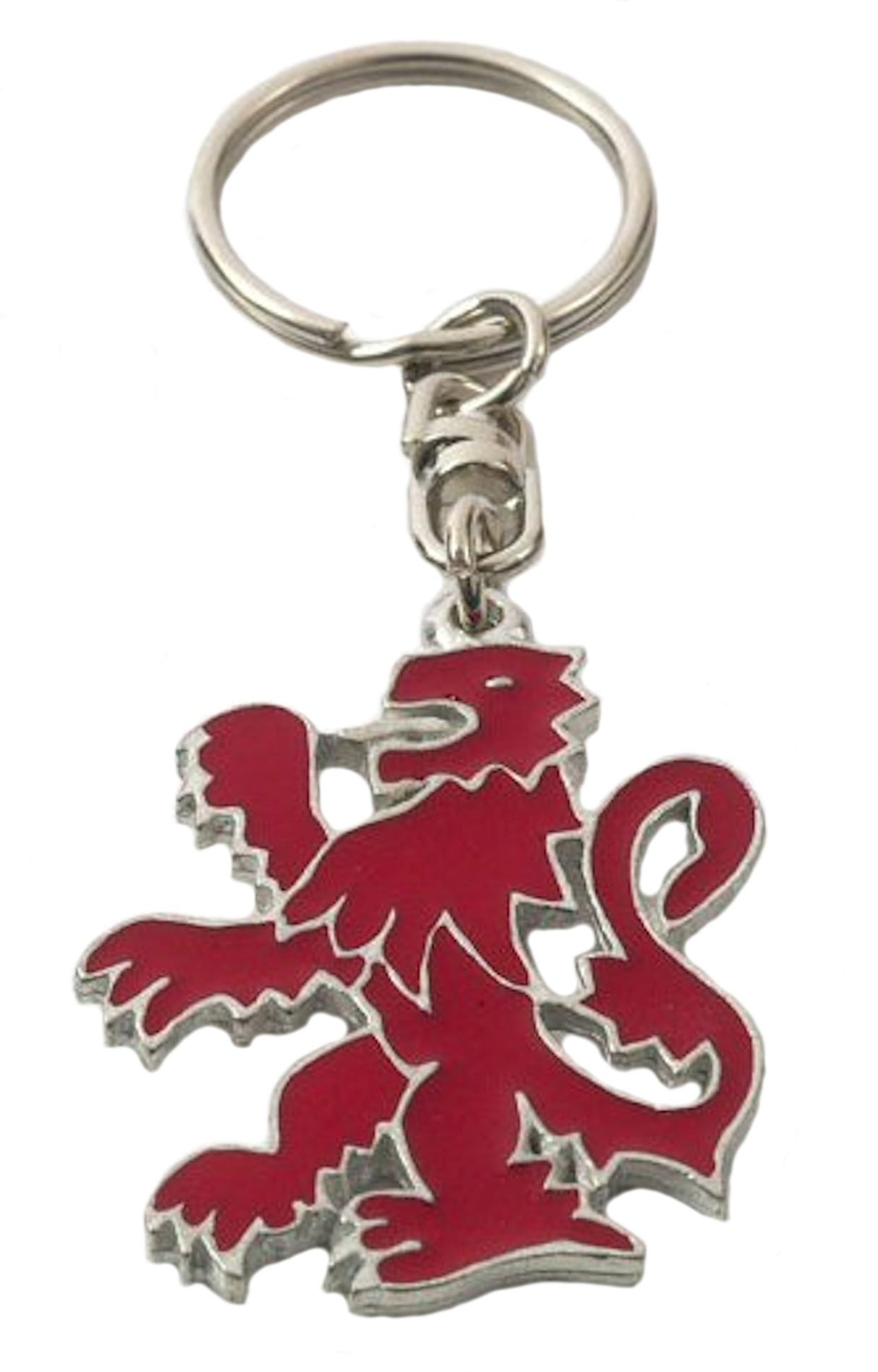 English Pewter Keyring - Lion Rampant