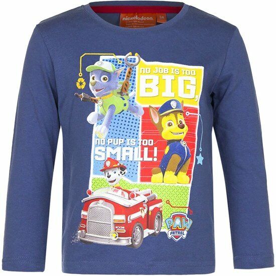 Boys Paw Patrol Long Sleeved T Shirt Top Age 5 Years