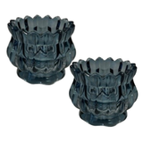 Satchville Decorative Glass Tea Light Holders - Blue Set of 2