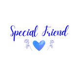 Heart & Flowers Design Mugs - Blue