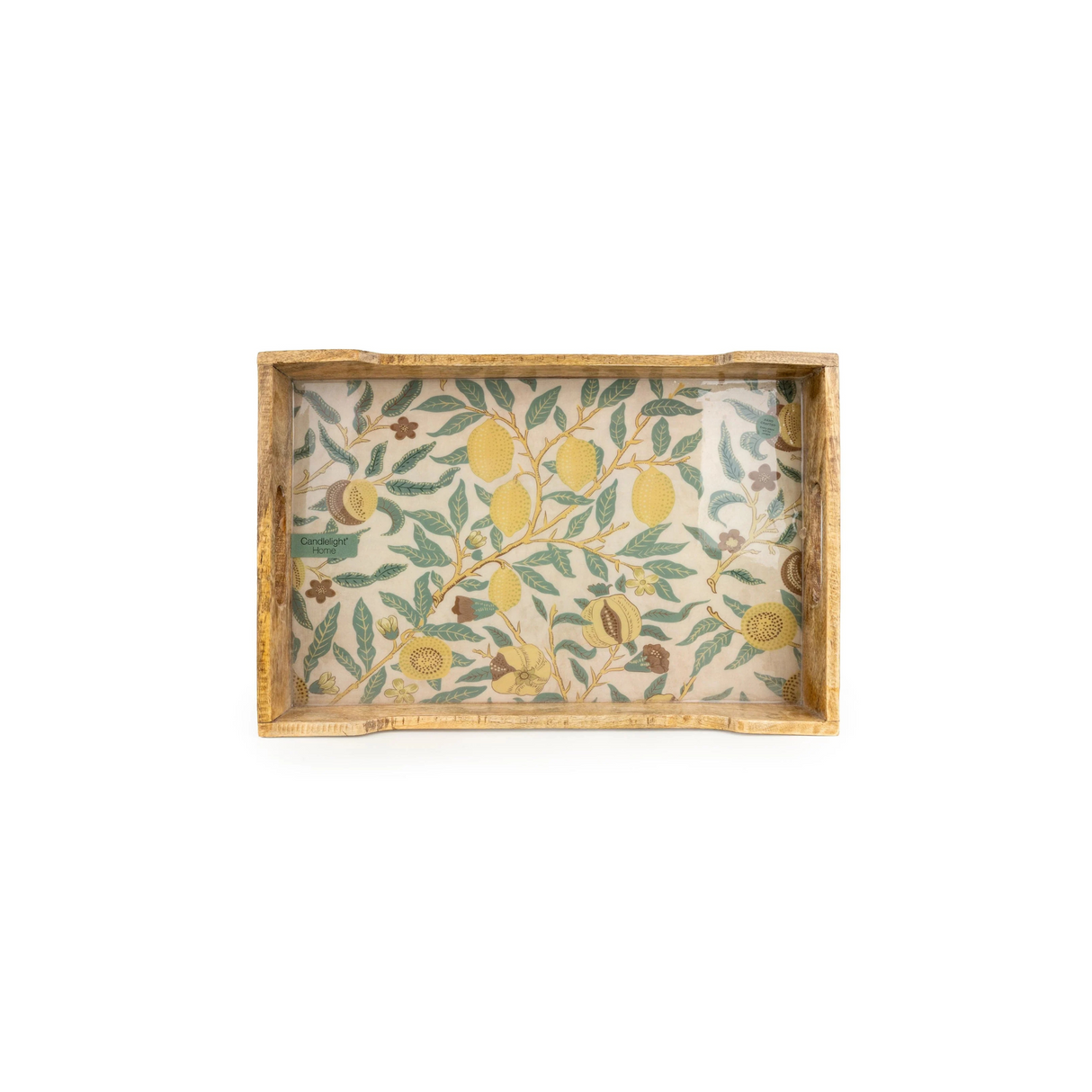 Decorative Rectangular Tray in Mango Wood – Vintage Fruit