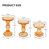Gold Glass Pillar Candle Holder - Various Sizes