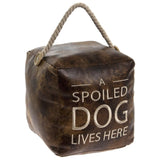Brown Faux Leather Doorstop - A Spoiled Dog