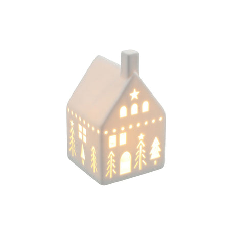 China White Christmas LED Light-Up Star House