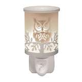 Aroma plug in wax melter owl design white