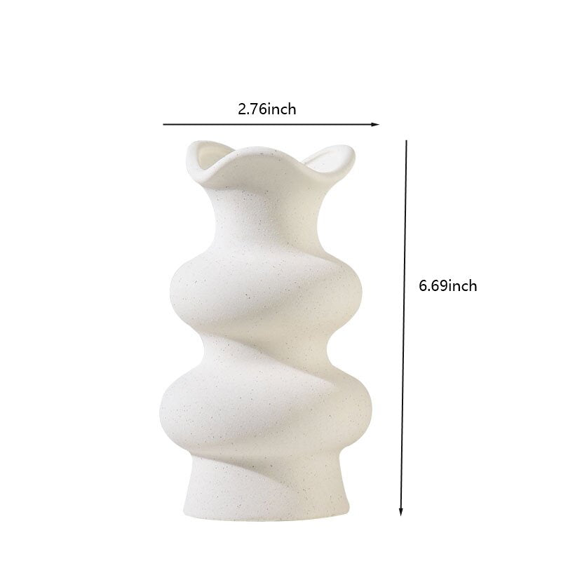 Woodside Home Living Modern White Ceramic Vase Set