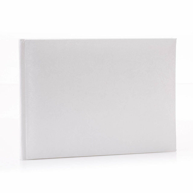 Kenro White Satin Collection Guestbook  76 Pages 8" x 5.5"