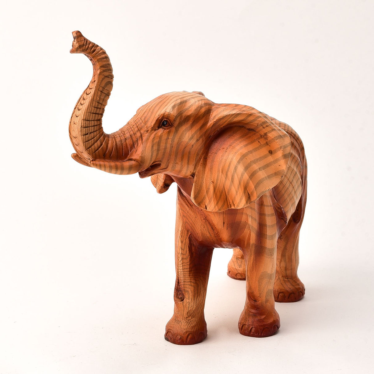 Naturecraft Wood Effect Resin Figurine - Standing Elephant