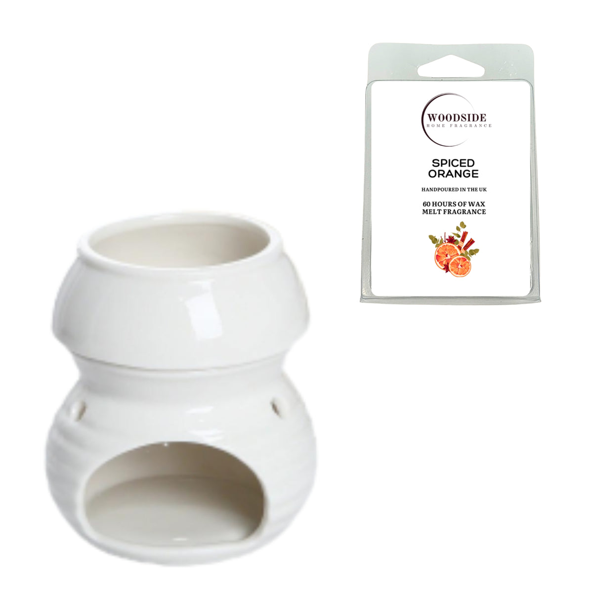 Woodside Home Living - Wax Melt Burner Crusader Exclusive - White