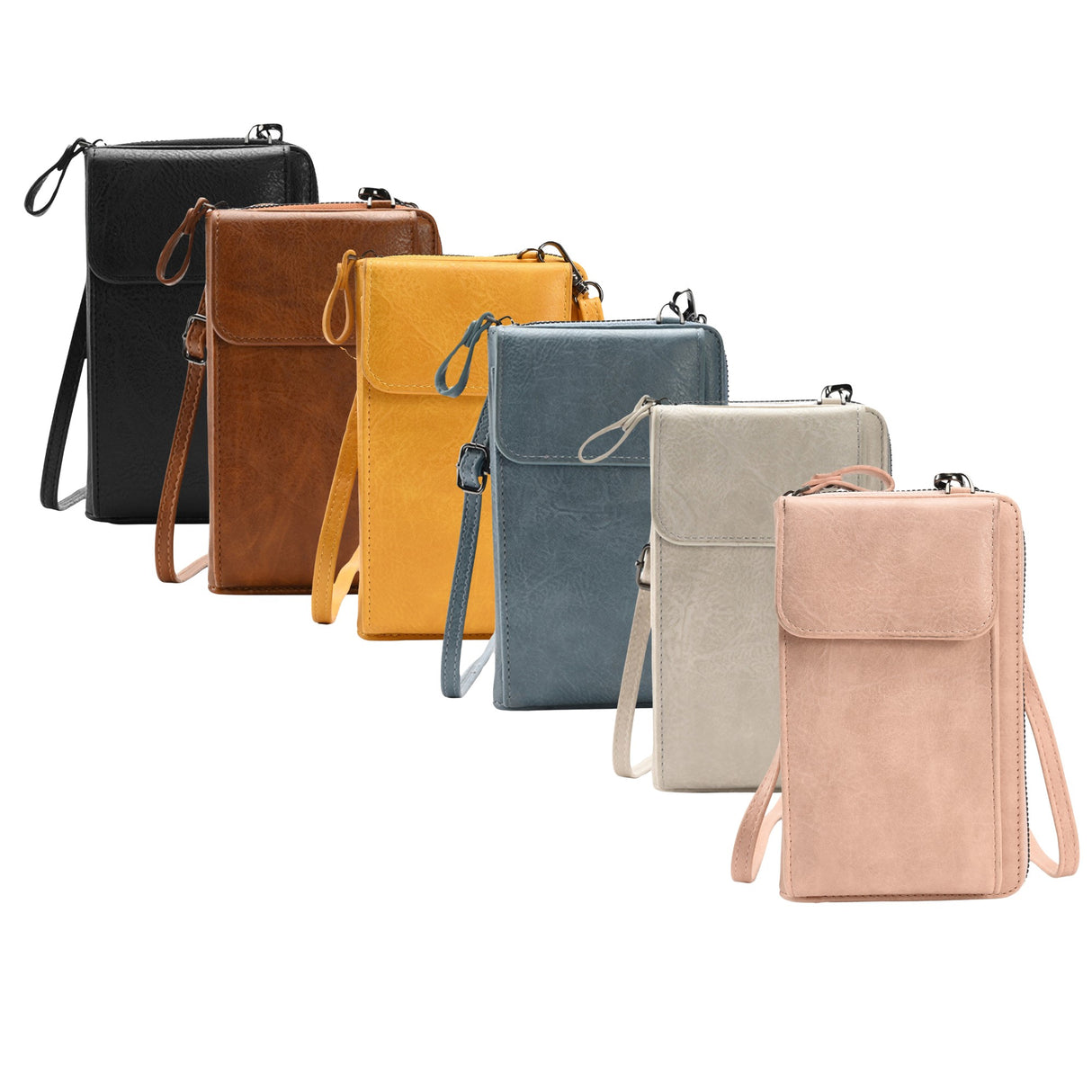 Ladies Mini Messenger Cross Body Phone Bag - Various Colours