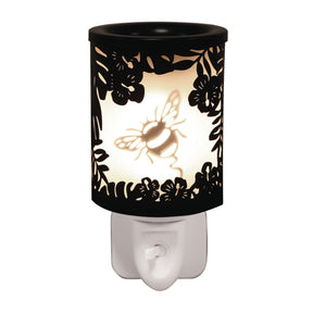 Aroma plug in wax melter bumble bee design black