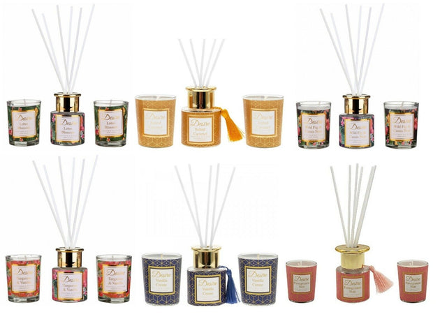 Desire Reed Diffuser & Candles Gift Set - Various Fragrances